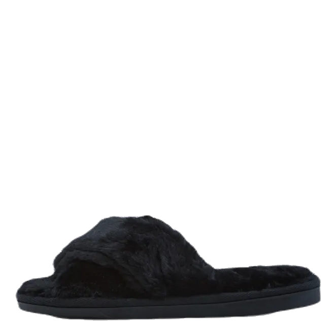 NOUN Alie Fluffy Slippers Black