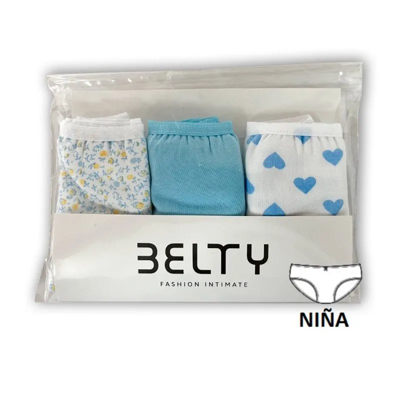 PACK 3 BRAGAS NIñA ALGODóN WP0695