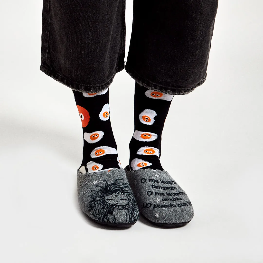 Pack Calcetín Molas un huevo + Slippers Wake Up (mujer)