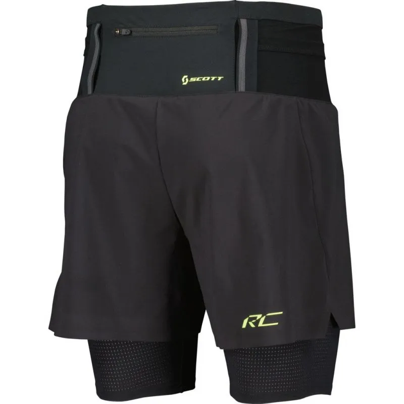 Pantalones cortos de running para hombre Scott Hybrid RC Run (negro/amarillo)