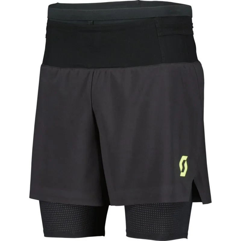 Pantalones cortos de running para hombre Scott Hybrid RC Run (negro/amarillo)