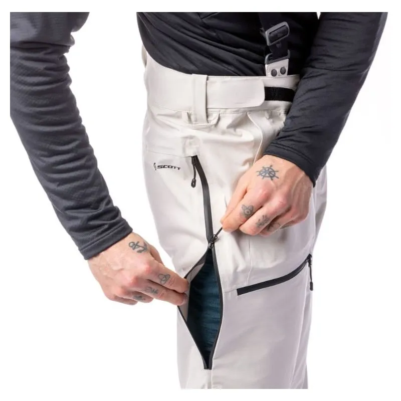 Pantalones de esquí de travesía para hombre Scott Pants Explorair 3L (Dust white)