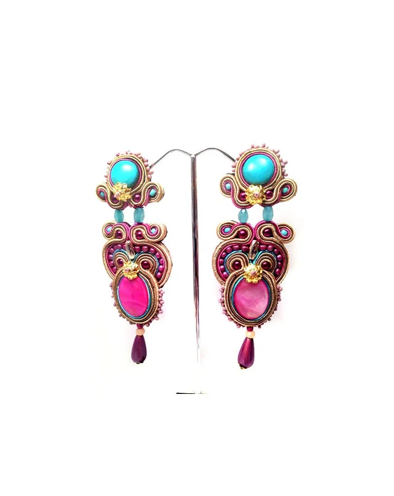 PENDIENTES FLAMENCA BUGAMBILLA