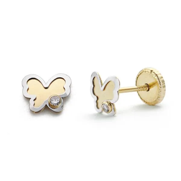 Pendientes Oro Bicolor