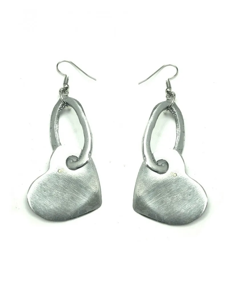 PENDIENTES PLATA CORAZON