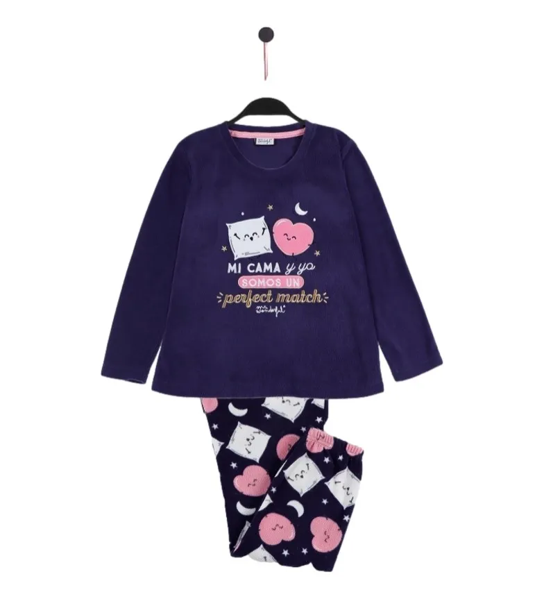 Pijama Manga Larga Mi Cama y Yo para Niña
