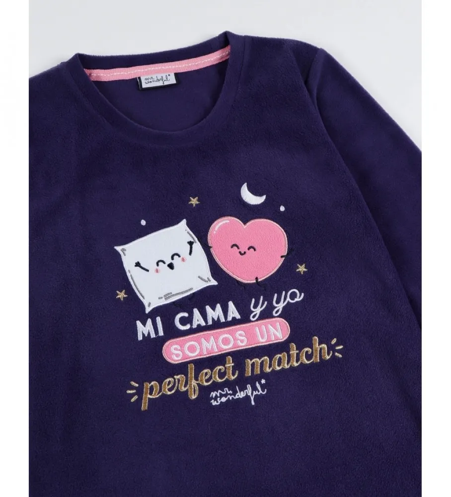 Pijama Manga Larga Mi Cama y Yo para Niña