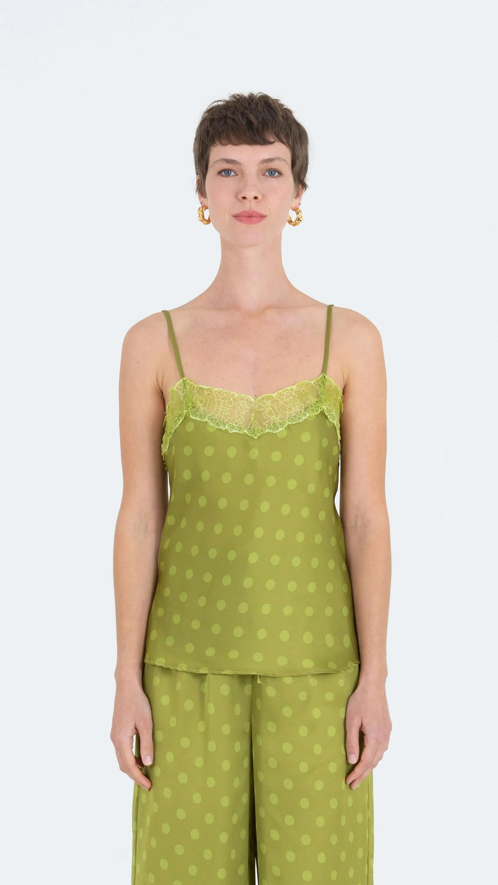 Polka dot camisole top