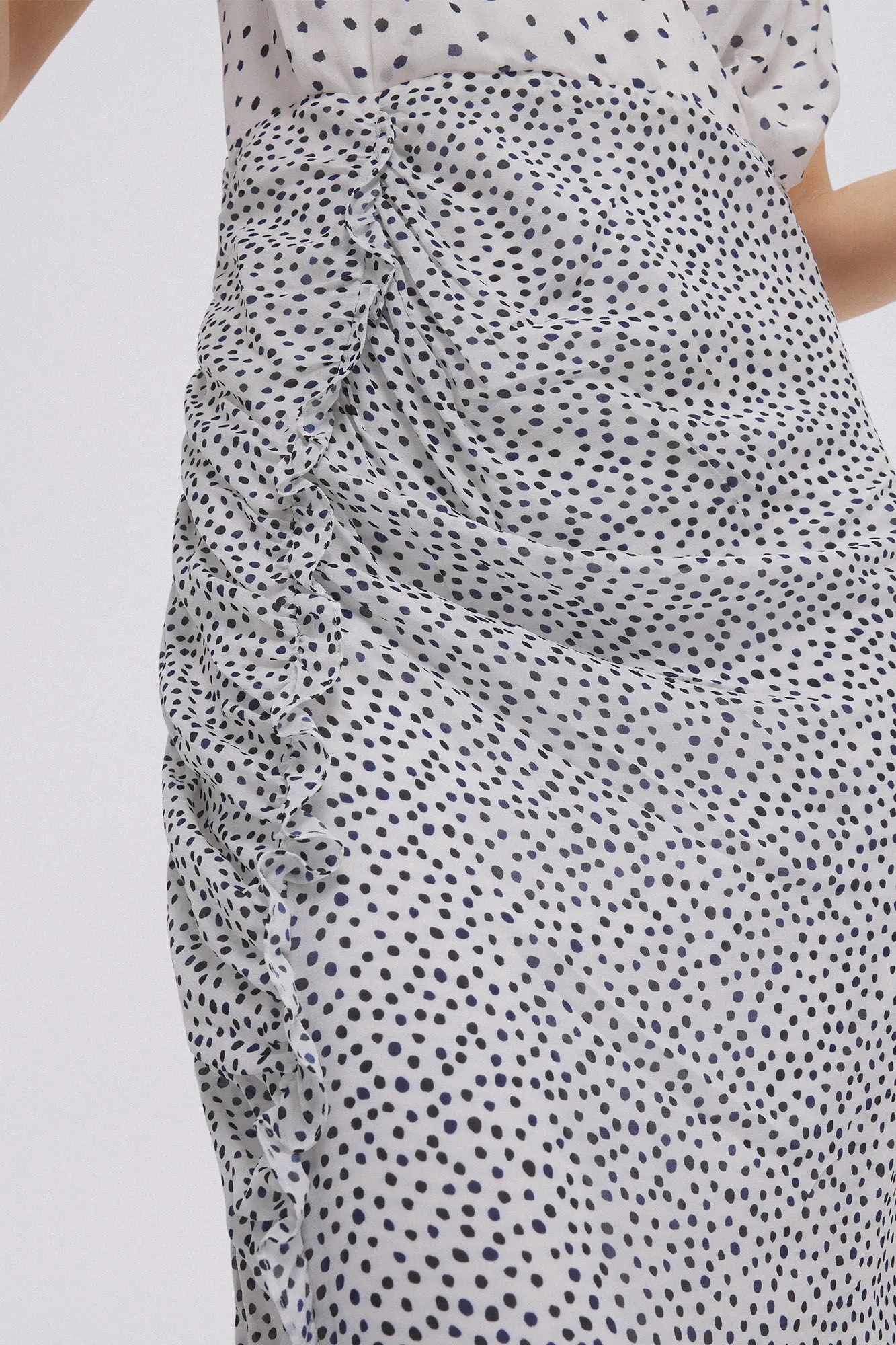 POLKADOT GATHERED DRESS