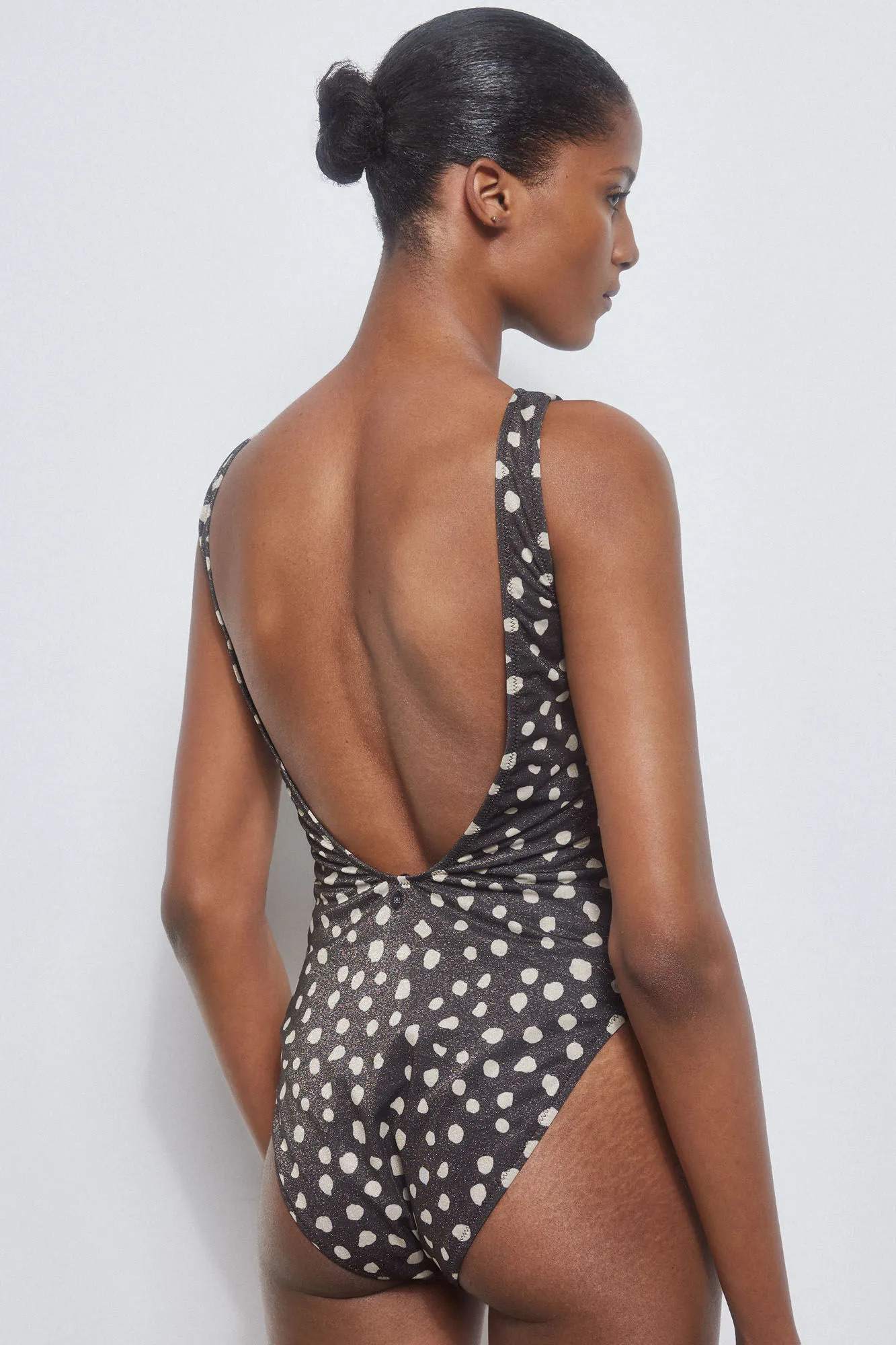 POLKADOT LUREX SWIMSUIT