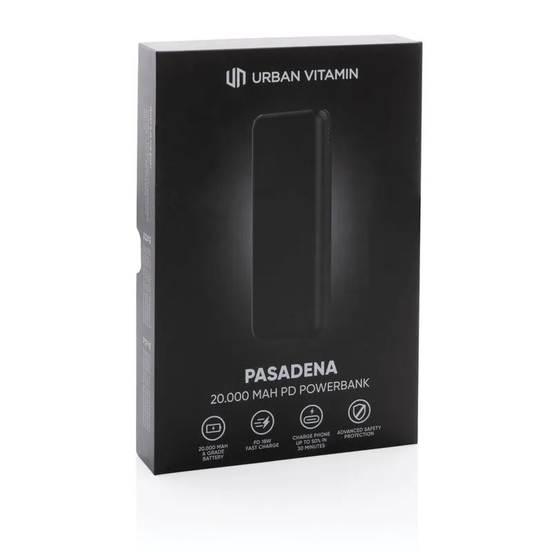 Power bank Pasadena Urban Vitamin 20.000 mAh  18W PD