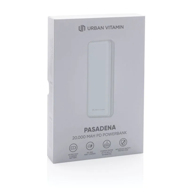 Power bank Pasadena Urban Vitamin 20.000 mAh  18W PD
