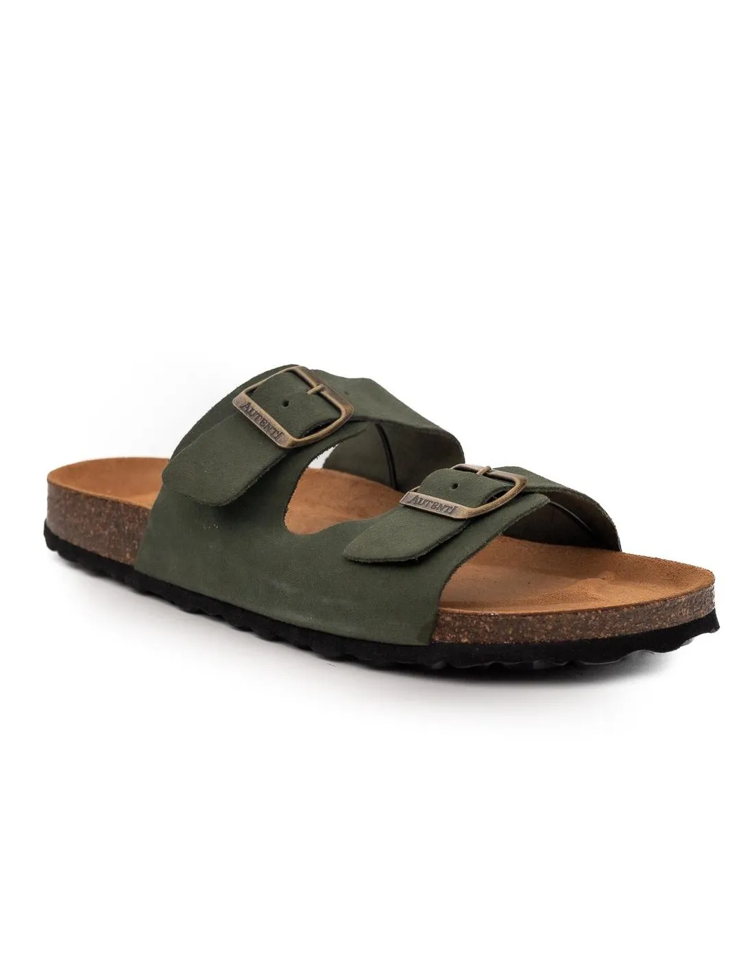 SANDALIA BIO HEBILLAS HOMBRE AUTENTI 3195 VERDE