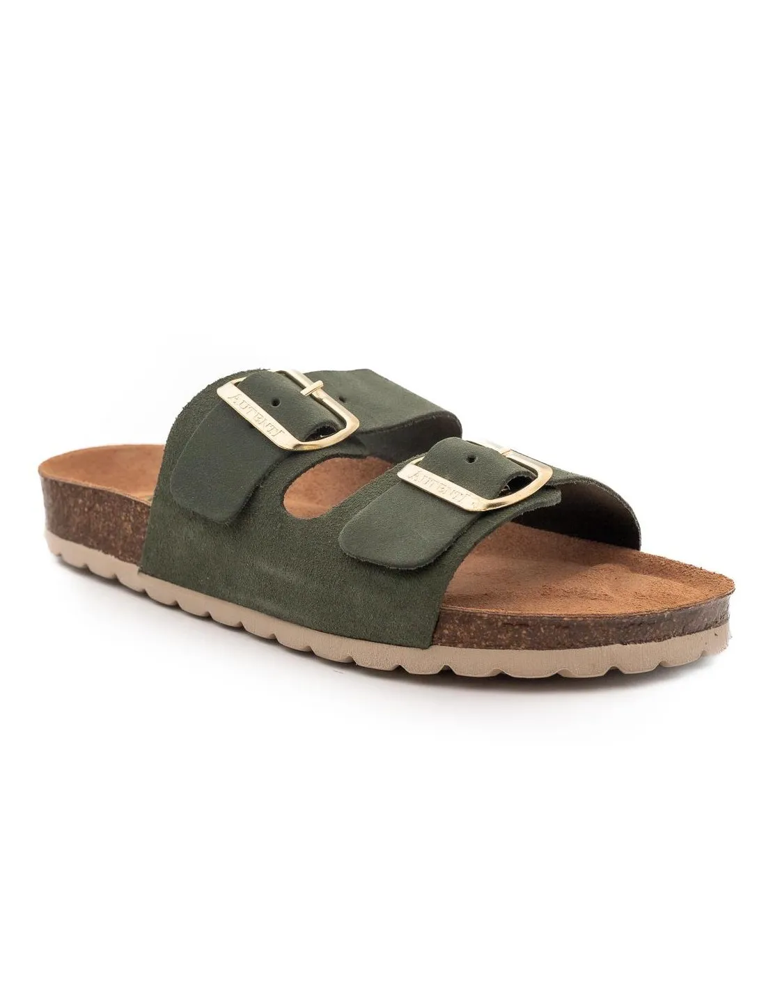 SANDALIA BIO HEBILLAS HOMBRE AUTENTI 3195 VERDE