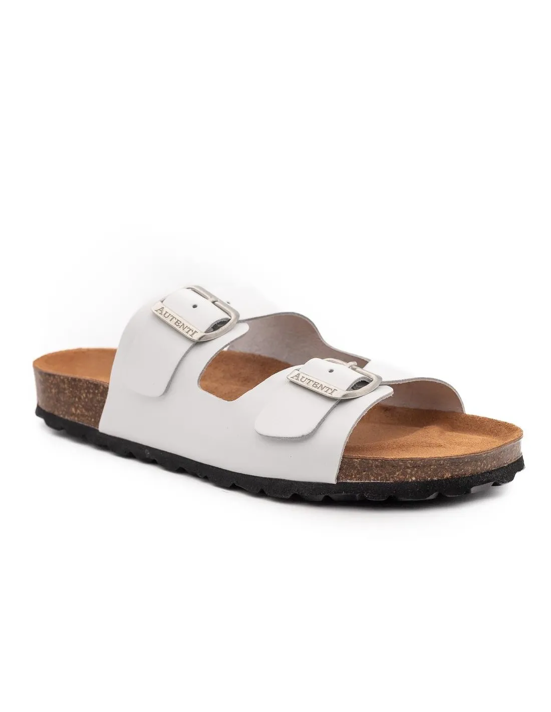 SANDALIA HEBILLAS PIEL MUJER AUTENTI 11096 BLANCO