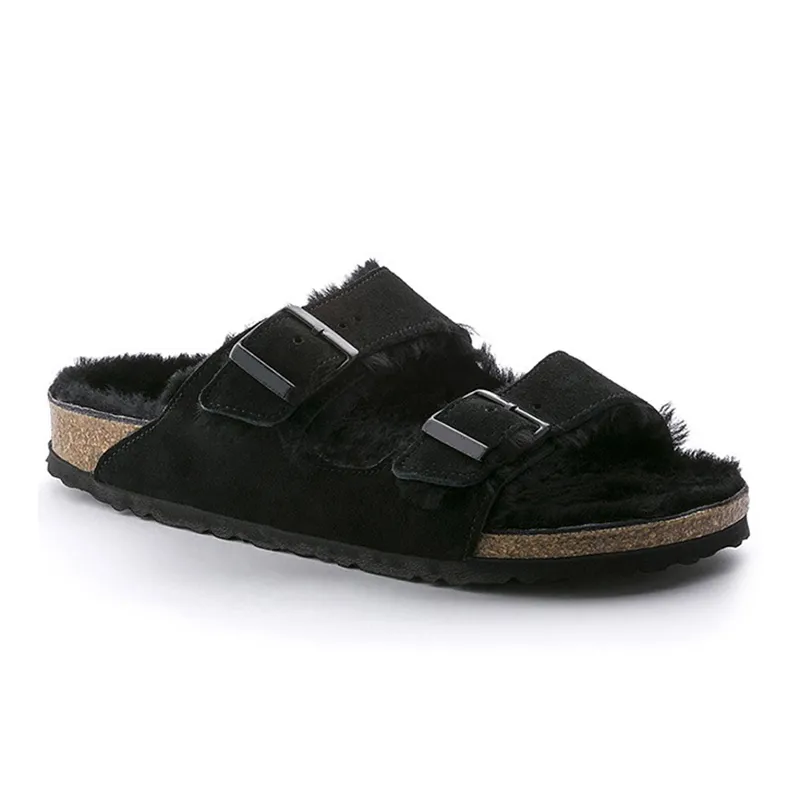 Sandalias de diseñador de moda Cork Flat Sole Tobles Tobogados Men Mujeres Pink Gray Rojo Marrón Blanco Blanco Green Slippers Pl
