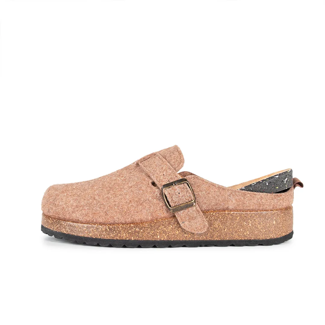 Slippers BIO Fieltro Marrón con hebilla