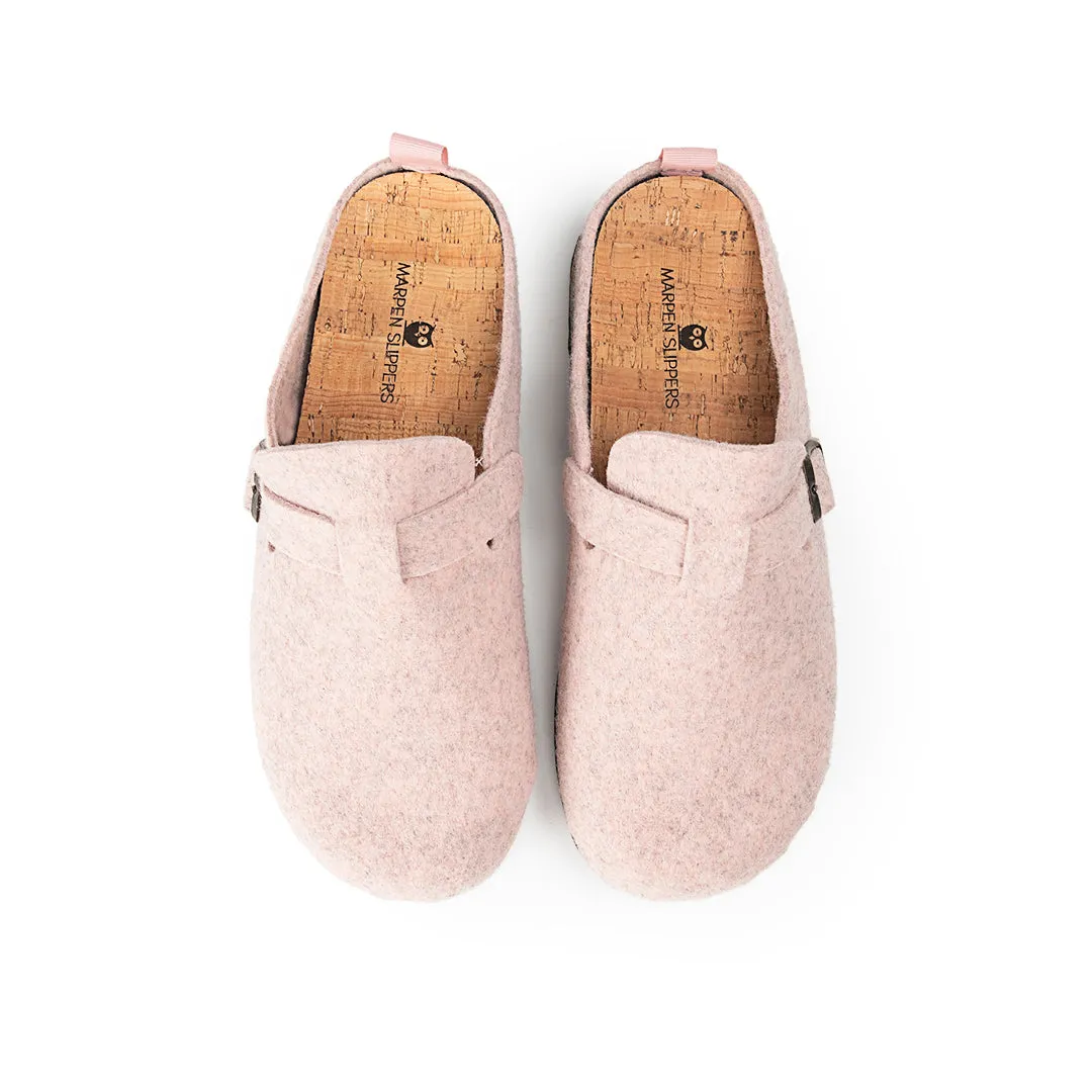 Slippers BIO Fieltro Rosa con hebilla