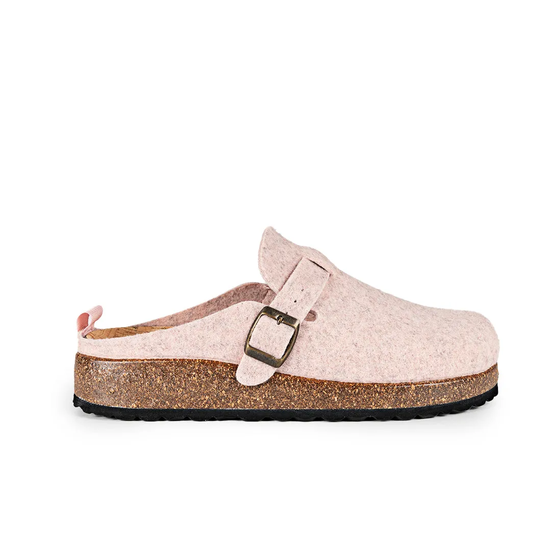 Slippers BIO Fieltro Rosa con hebilla