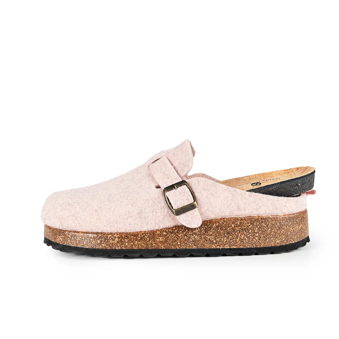 Slippers BIO Fieltro Rosa con hebilla