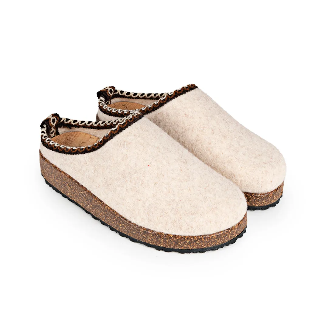 Slippers Casuals BIO Beig con Cenefa Decorativa