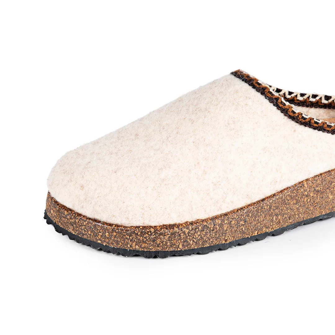 Slippers Casuals BIO Beig con Cenefa Decorativa