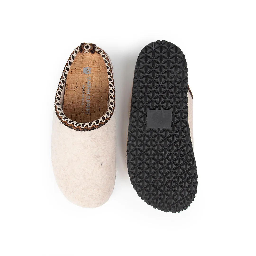 Slippers Casuals BIO Beig con Cenefa Decorativa