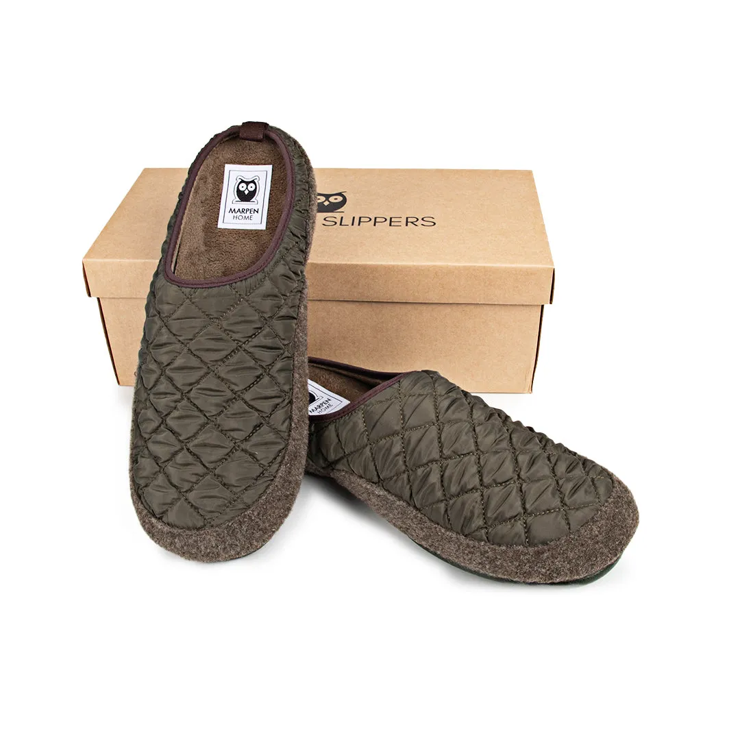 Slippers Clásicas Acolchadas color Kaki