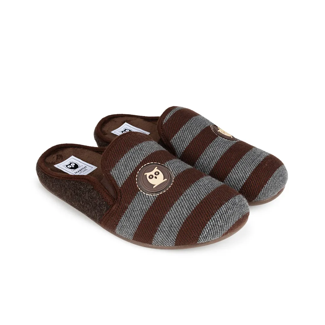 Slippers Clásicas de algodón en tonos marrones