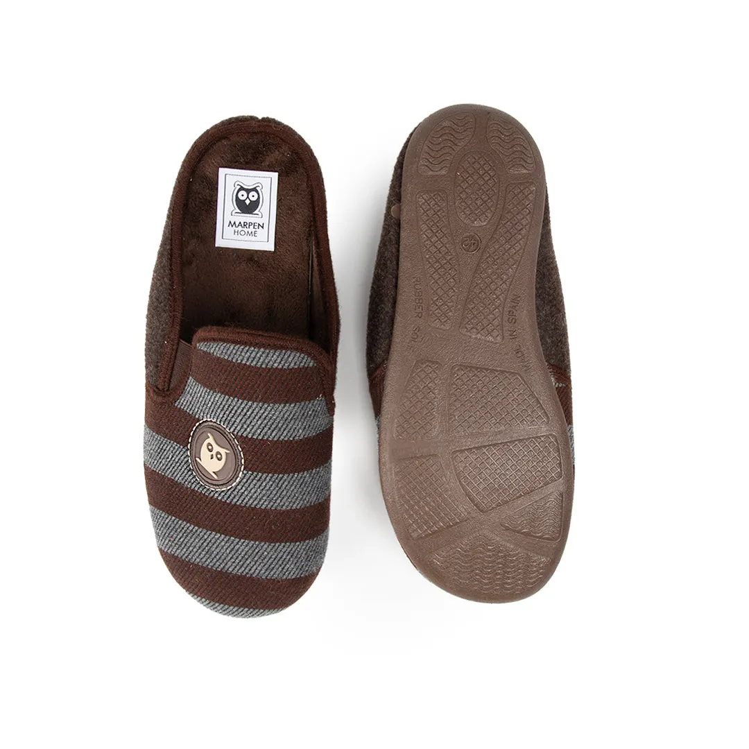 Slippers Clásicas de algodón en tonos marrones