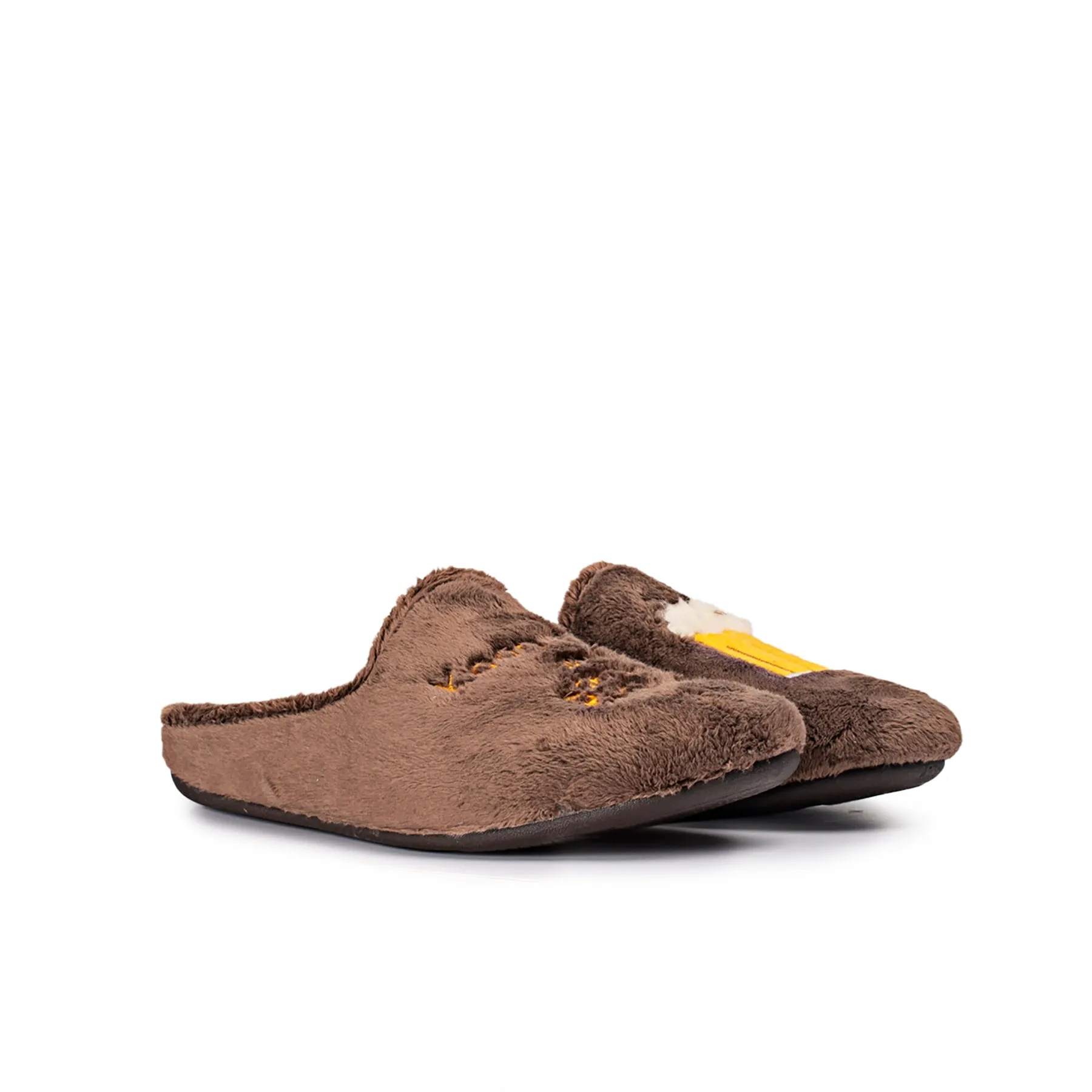 Slippers Keep Calm and Drink Beer Marrón