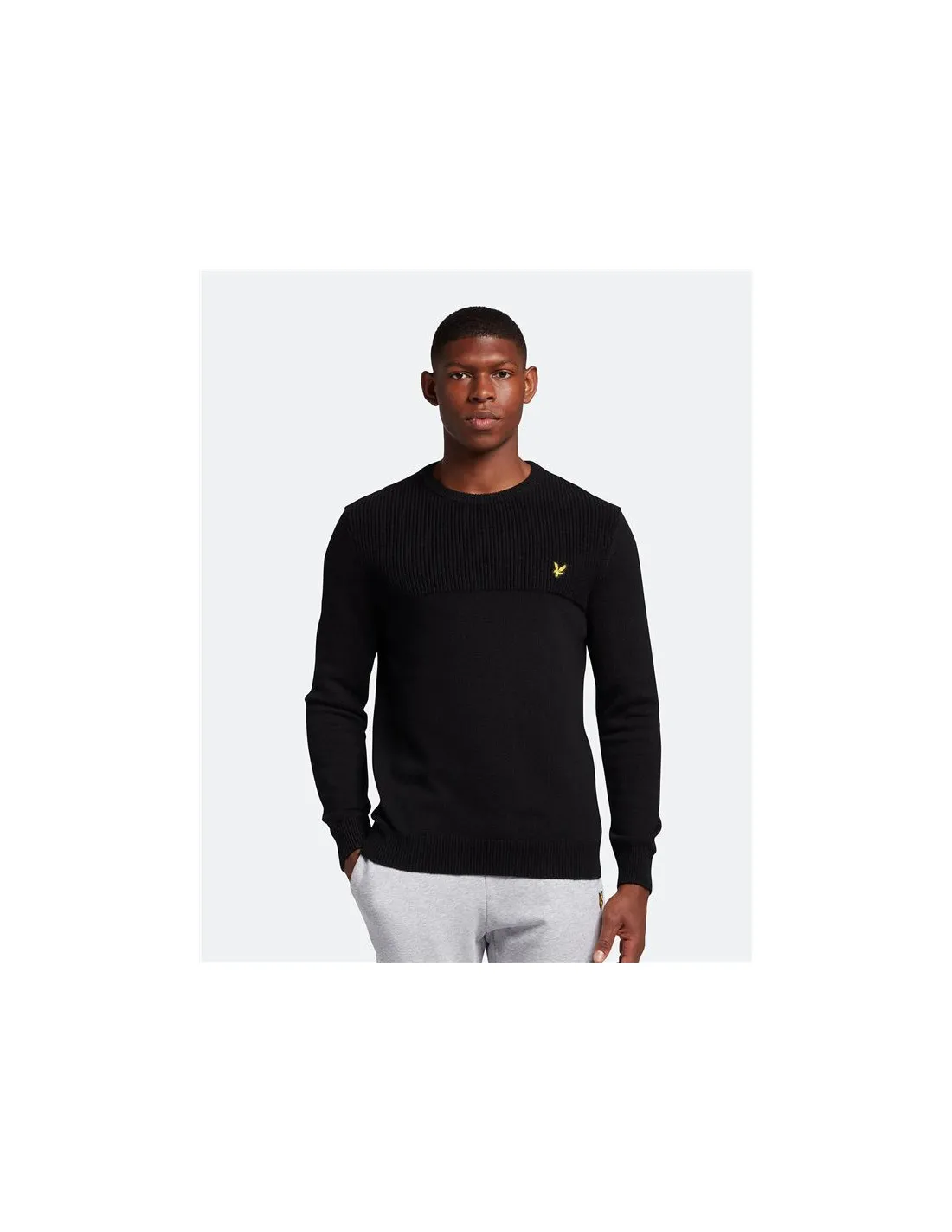 SUDADERA LYLE & SCOTT V1CREW LAMBSWOOL MARRóN HOMBRE