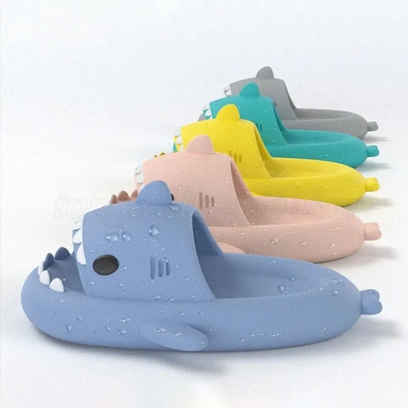 SUMMER HOME WOMEN SLIPPERS DE TIBURONES ANTISKID EVA SOLID COLOR PAREJA PADRES AL AIRE LIBRE FREOLES INDOOR FUNNY SHOES A0AY