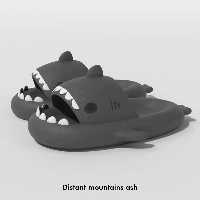SUMMER HOME WOMEN SLIPPERS DE TIBURONES ANTISKID EVA SOLID COLOR PAREJA PADRES AL AIRE LIBRE FREOLES INDOOR FUNNY SHOES A0AY
