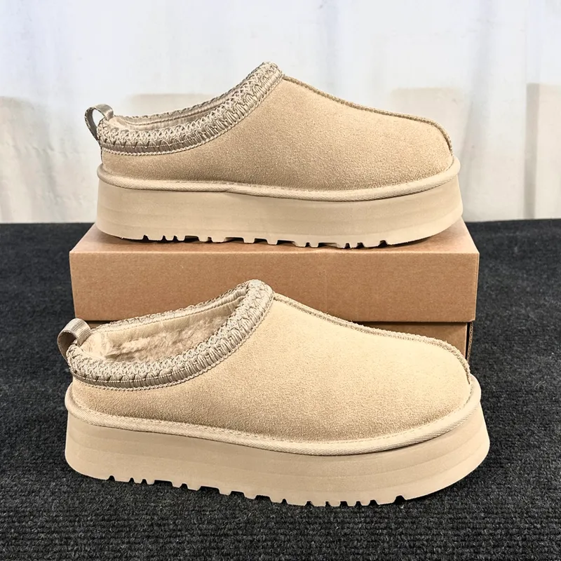 Tasman Slippers Tazz Mostaza Semilla Casta de castaño Fuera de piel de oveja Classic Super Mini Platform Boots Winter Winter