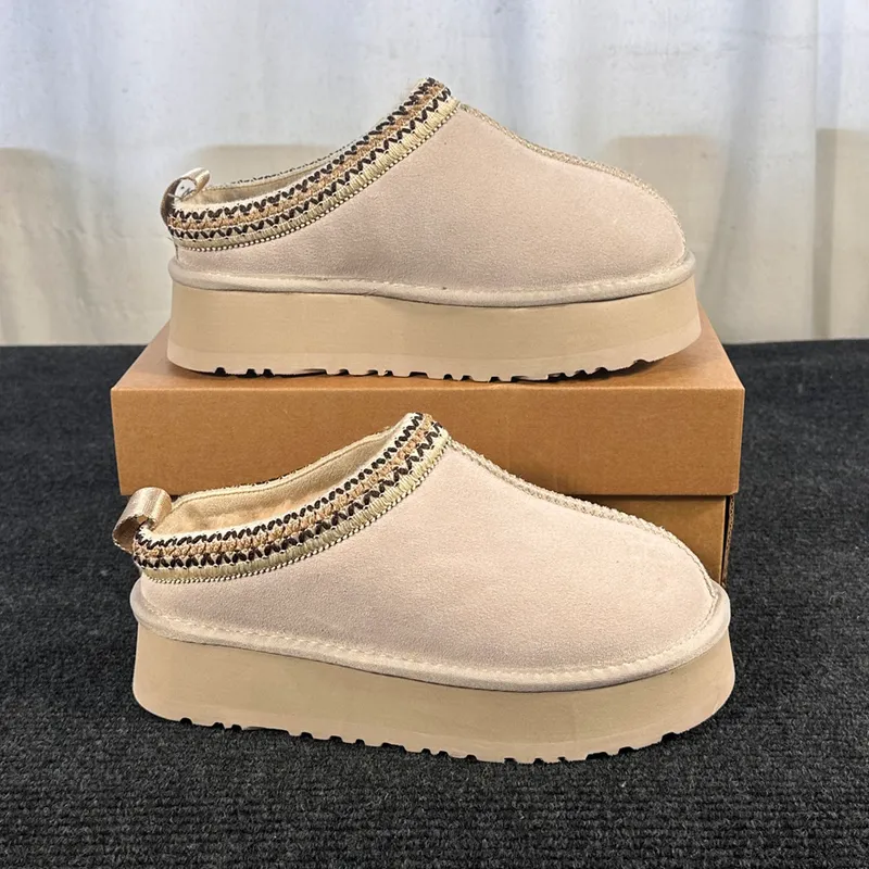 Tasman Slippers Tazz Mostaza Semilla Casta de castaño Fuera de piel de oveja Classic Super Mini Platform Boots Winter Winter