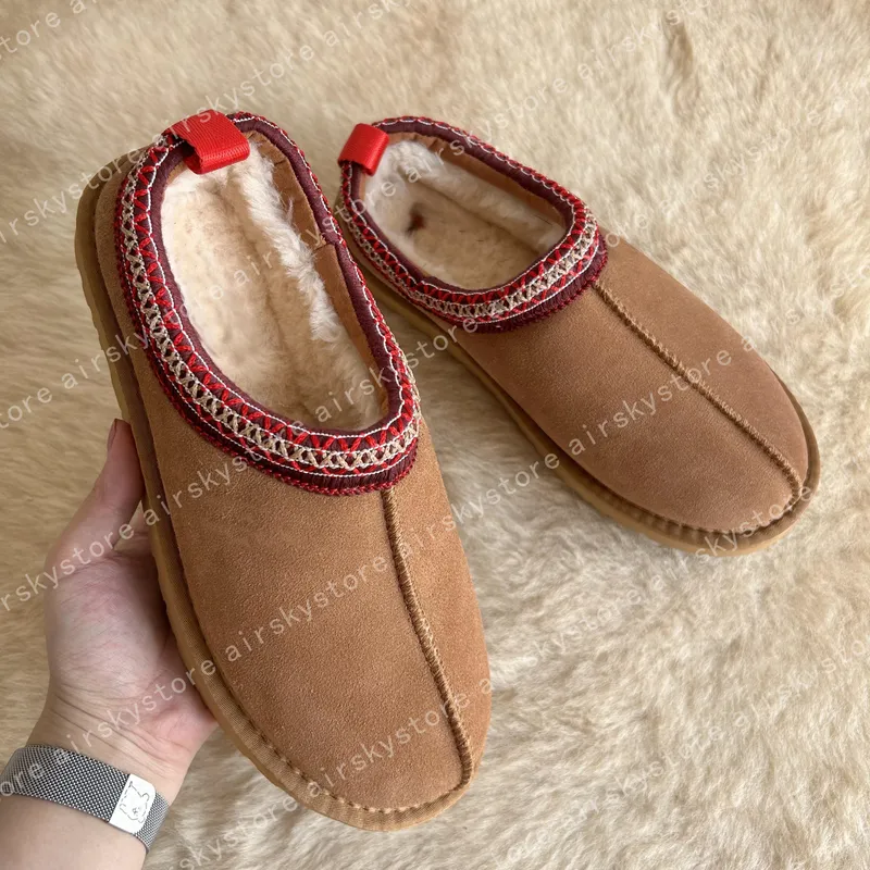 Tasman Tazzman Slippers Tazz Mostaza Semilla de castaño Toboganes de piel de oveja Classic Ultra Plataforma Boot Boot Winter Wom