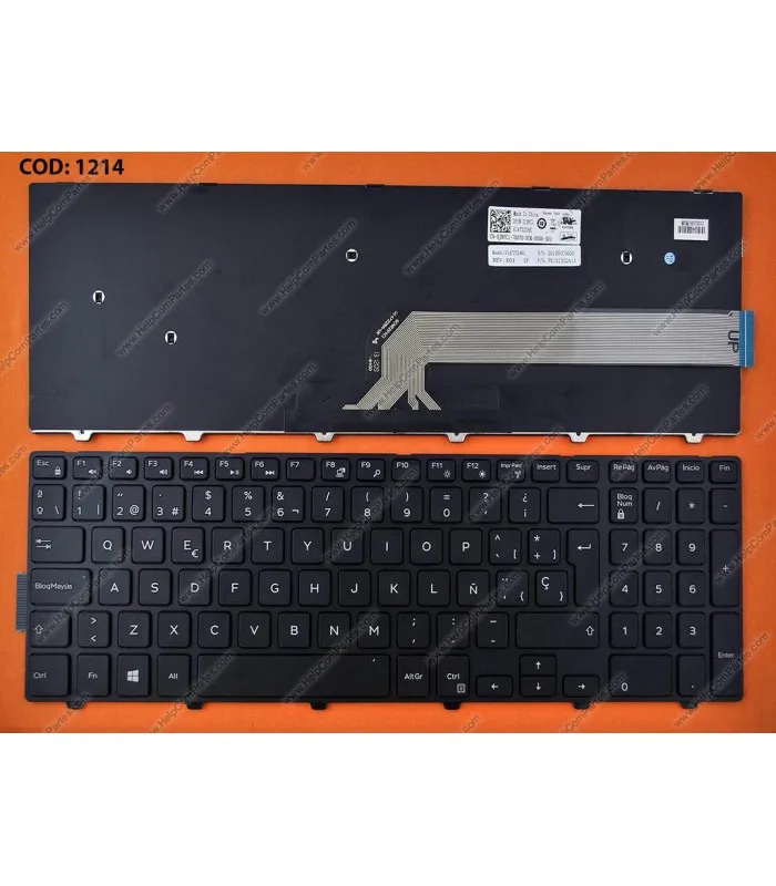 TECLADO DELL INSP. 153000 3552 3558 3542 5542 5547 5548 5545 5558 5555 5559 /17 5748 5749 5758 SERIES 051CHY BK SP ORIG..