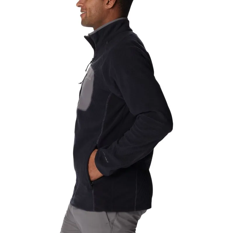 Vellón con cremallera para hombre Columbia Outdoor Tracks Full Zip (negro/gris ciudad)