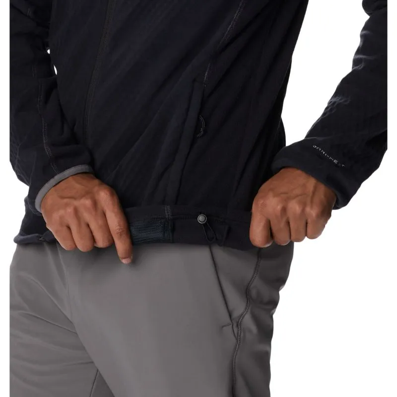 Vellón con cremallera para hombre Columbia Outdoor Tracks Full Zip (negro/gris ciudad)