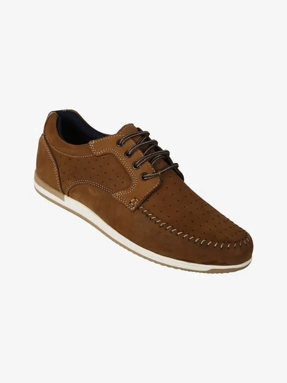 Wild Land Mocasines con cordones para hombre en piel nobuk