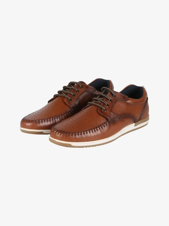 Wild Land Mocasines hombre piel con cordones