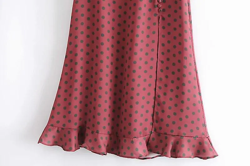 Women's Polka Dot Midi Dress