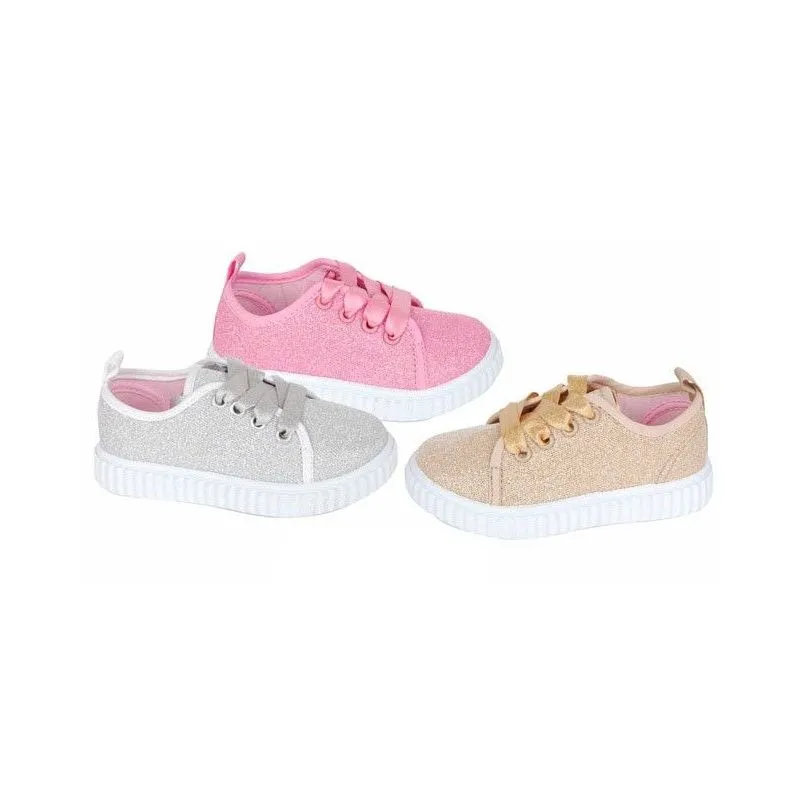 Zapatillas de lona con raso