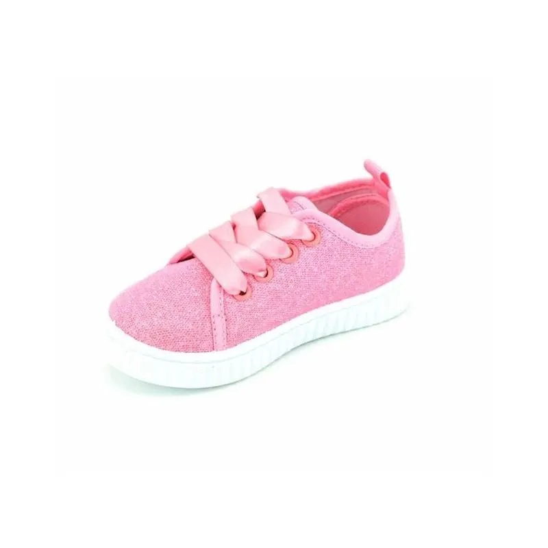 Zapatillas de lona con raso