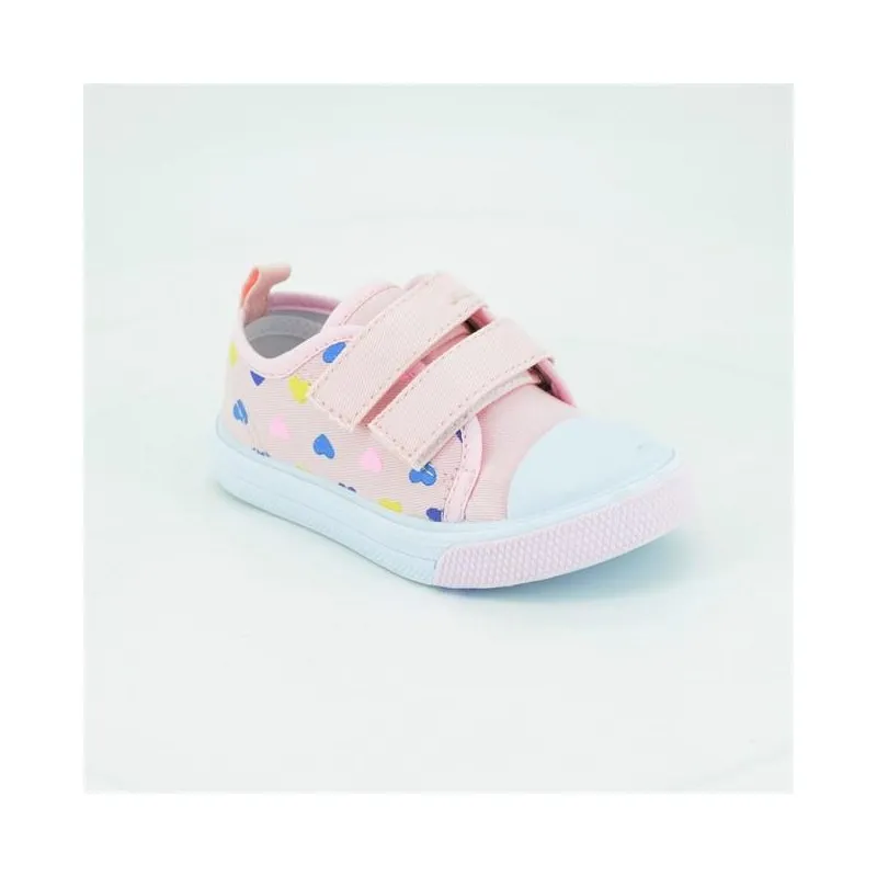 Zapatillas de lona niña con cinta de cierre