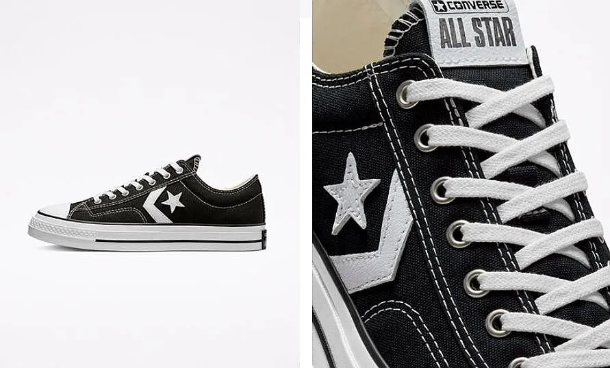 ZAPATOS CONVERSE STAR PLAYER 76 PREMIUM CANVAS OX  A01607/BLACK/VINTAGE WHITE/BLACK