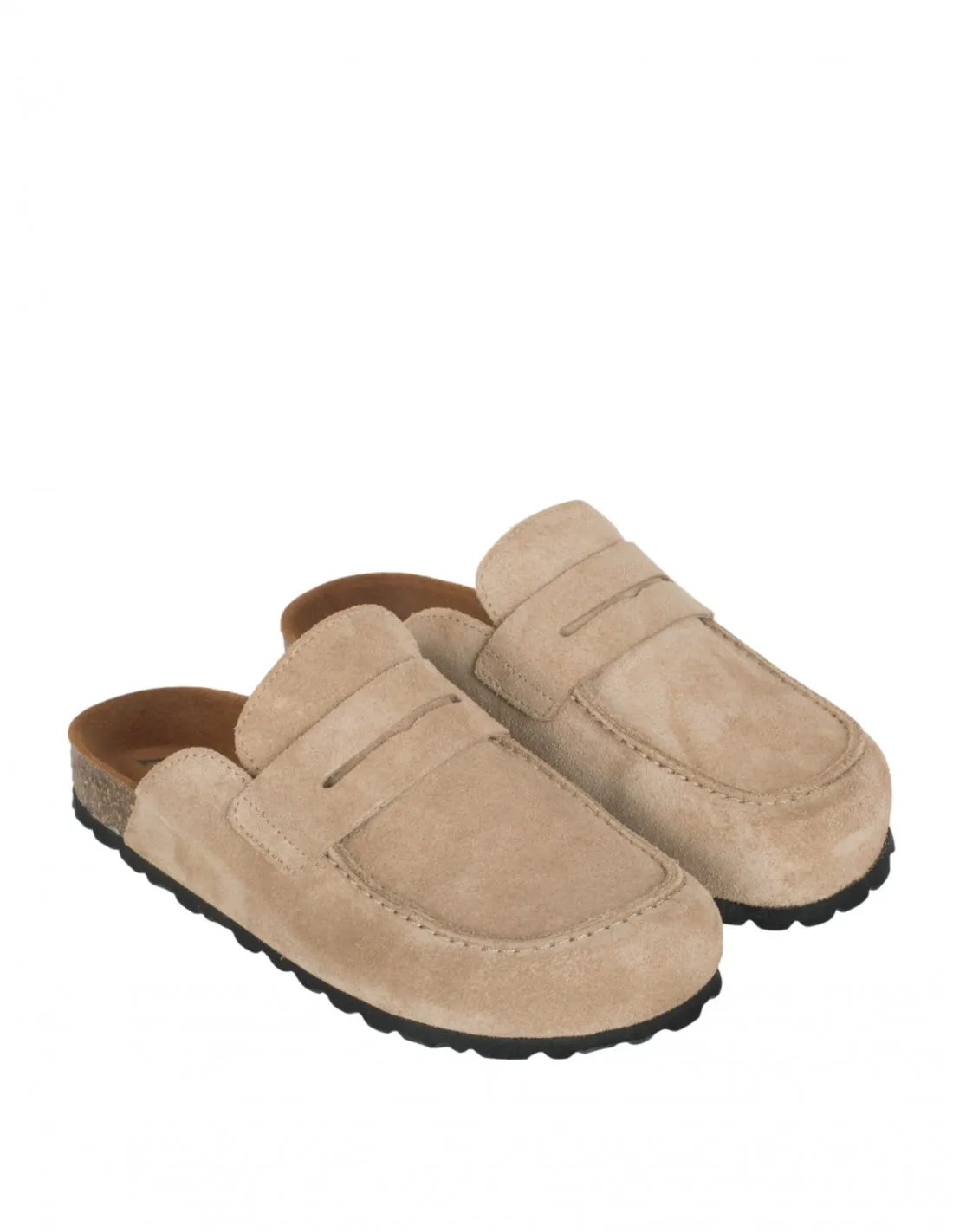 Zuecos Bio Estilo Mocasín AUTENTI Taupe