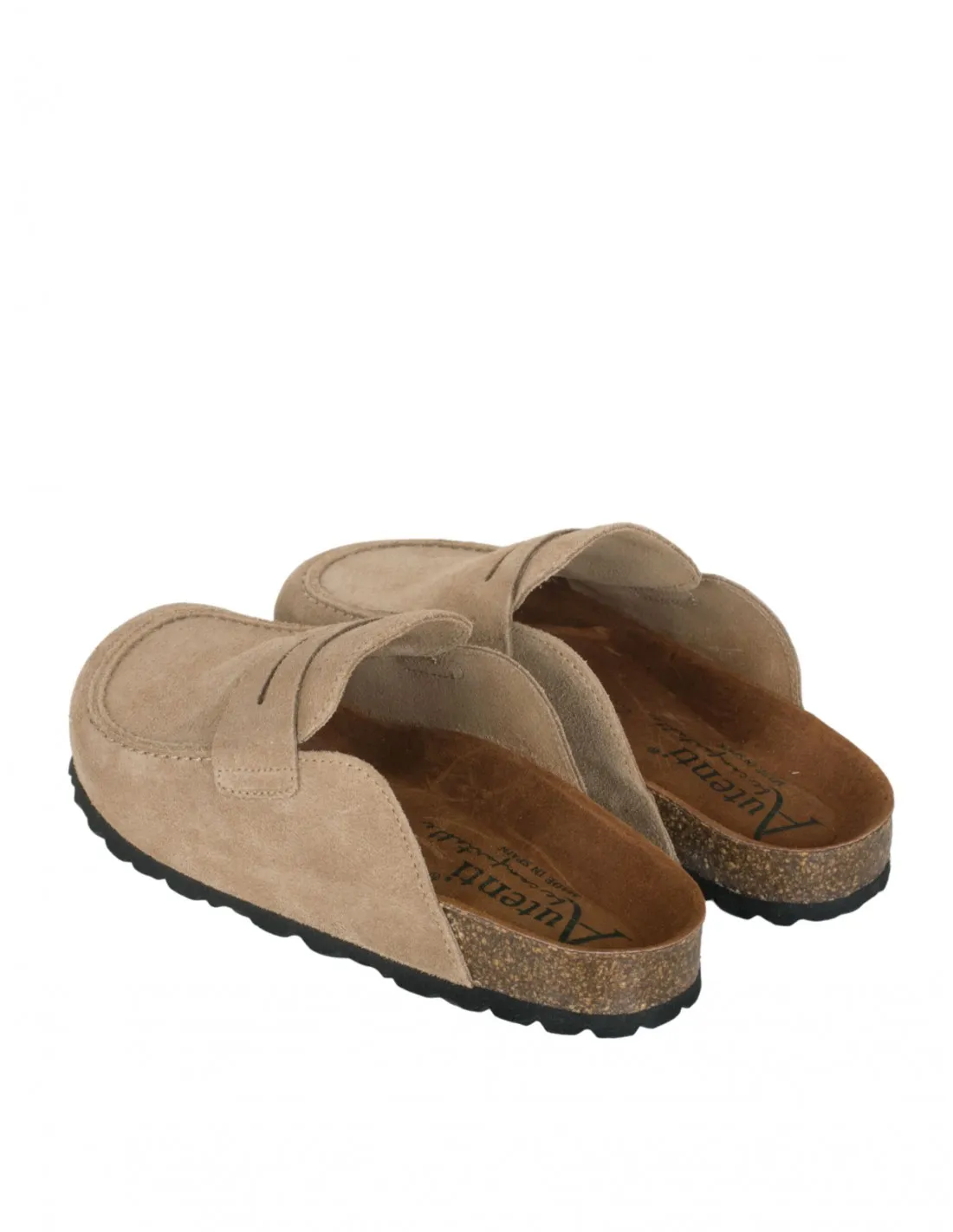 Zuecos Bio Estilo Mocasín AUTENTI Taupe