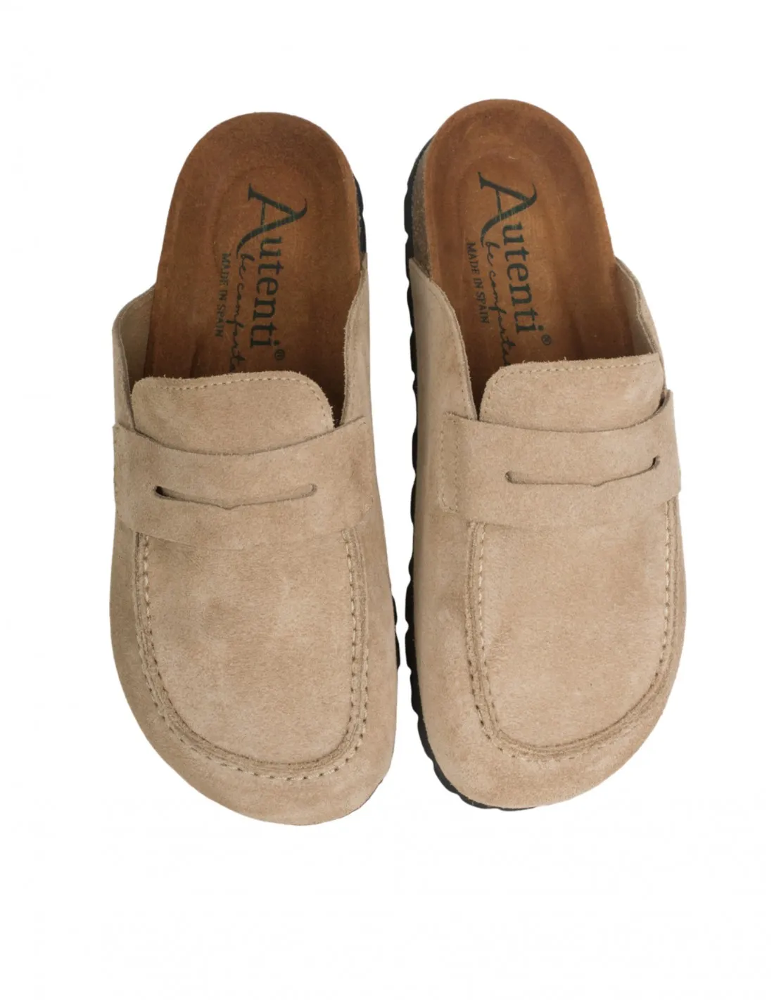 Zuecos Bio Estilo Mocasín AUTENTI Taupe